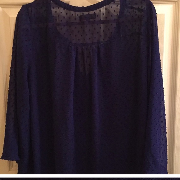 Umgee Polka Dot Sheer Blouse XL in perfect cond. - Picture 3 of 4